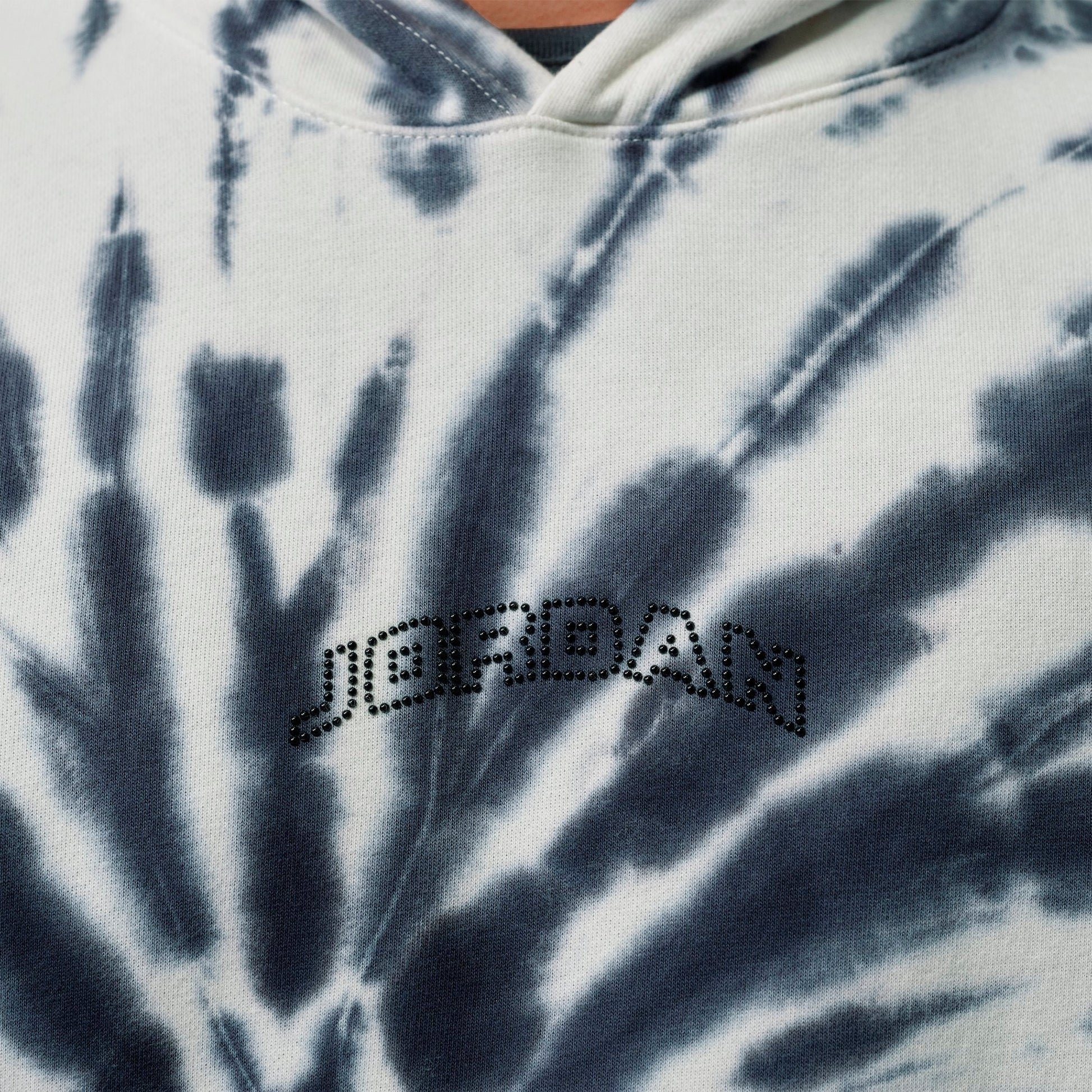 Men's Jordan Brooklyn Fleece Tie-Dye Festival Pullover Hoodie - Sail/Off-Noir/Black