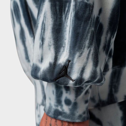 Men's Jordan Brooklyn Fleece Tie-Dye Festival Pullover Hoodie - Sail/Off-Noir/Black