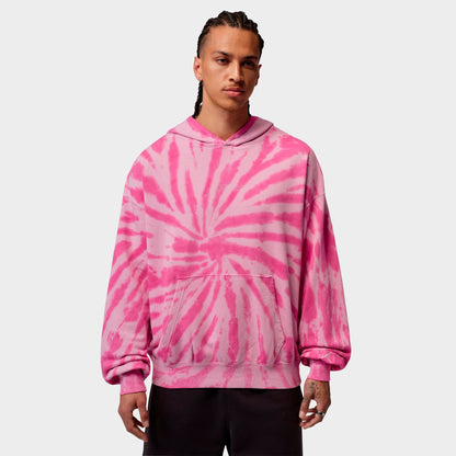 Men's Jordan Brooklyn Fleece Tie-Dye Festival Pullover Hoodie - Iced Carmine/Pinksicle/Pale Ivory