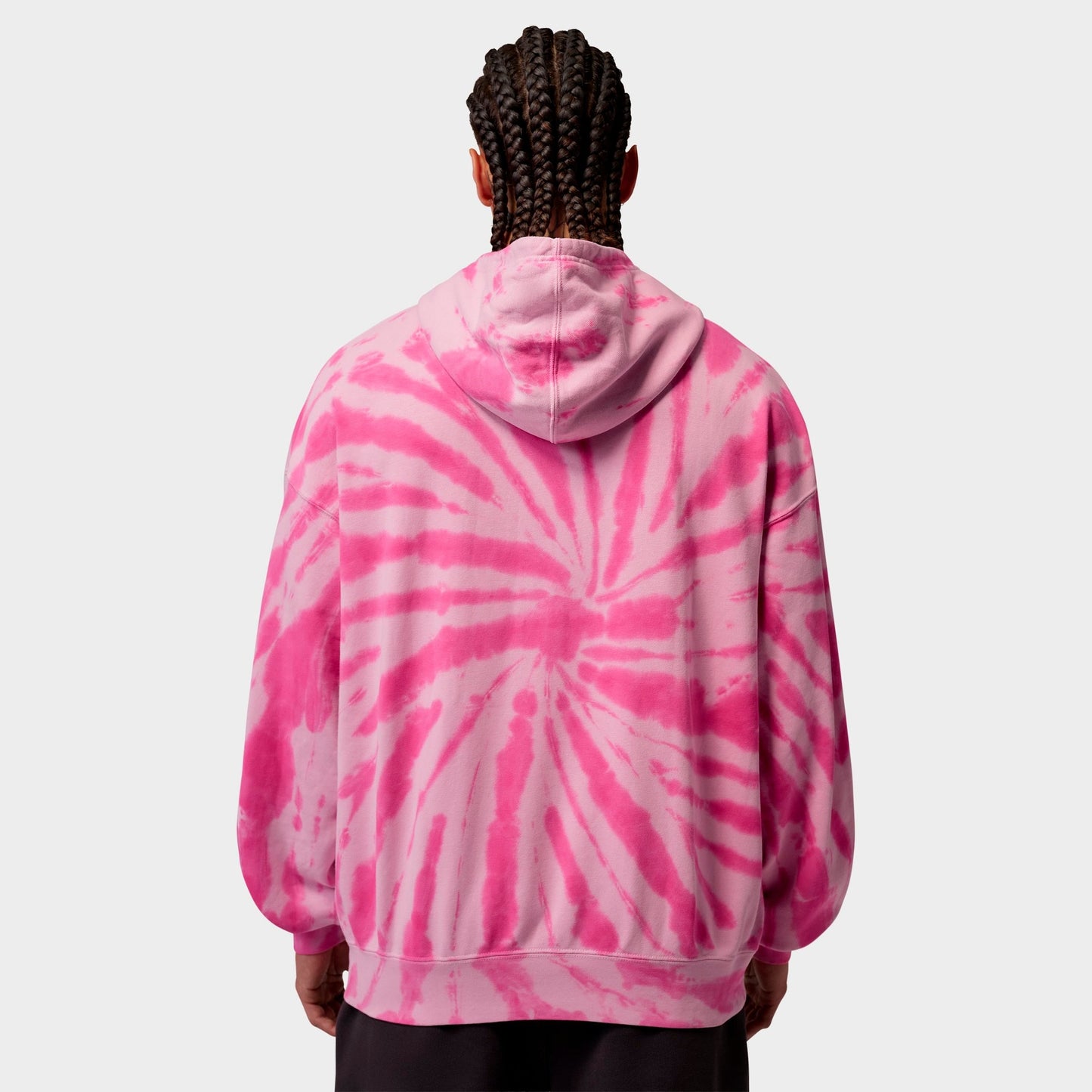 Men's Jordan Brooklyn Fleece Tie-Dye Festival Pullover Hoodie - Iced Carmine/Pinksicle/Pale Ivory