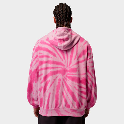 Men's Jordan Brooklyn Fleece Tie-Dye Festival Pullover Hoodie - Iced Carmine/Pinksicle/Pale Ivory