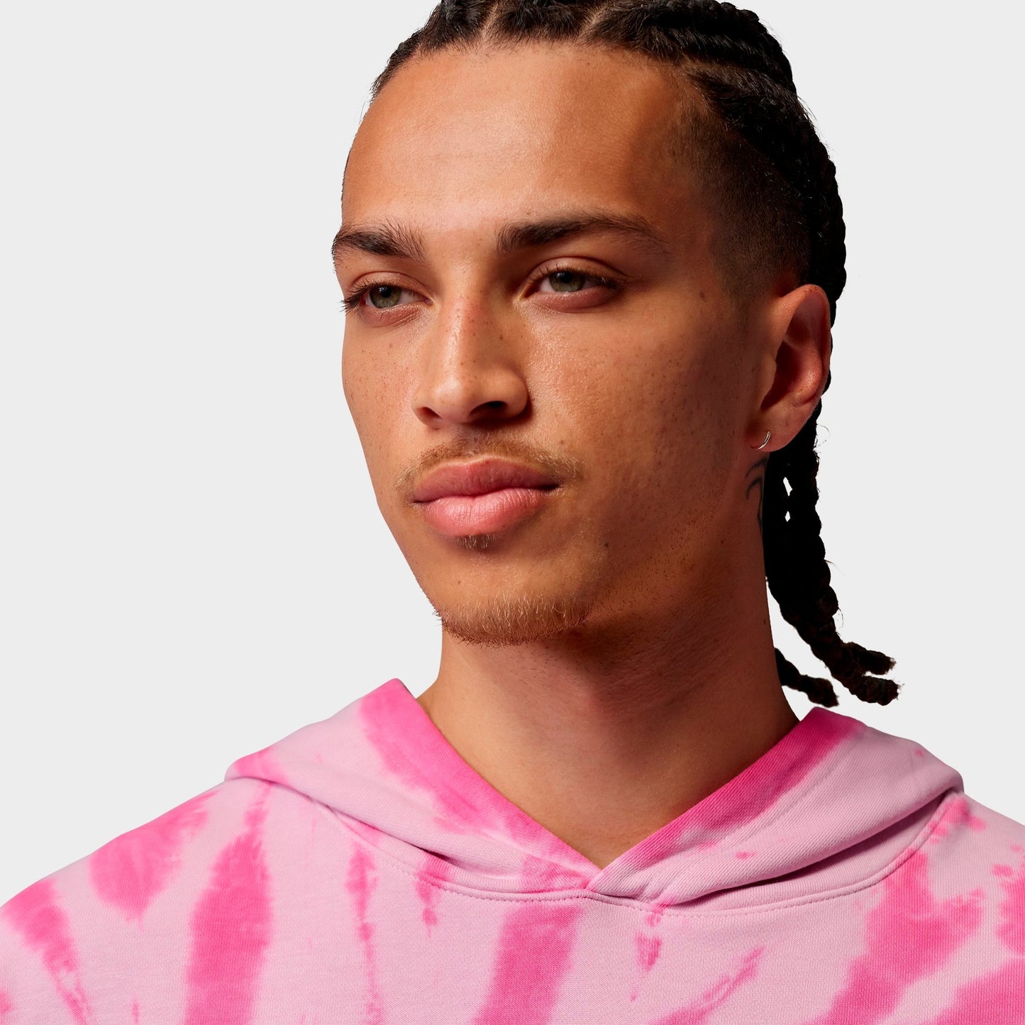 Men's Jordan Brooklyn Fleece Tie-Dye Festival Pullover Hoodie - Iced Carmine/Pinksicle/Pale Ivory