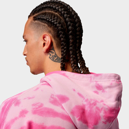Men's Jordan Brooklyn Fleece Tie-Dye Festival Pullover Hoodie - Iced Carmine/Pinksicle/Pale Ivory