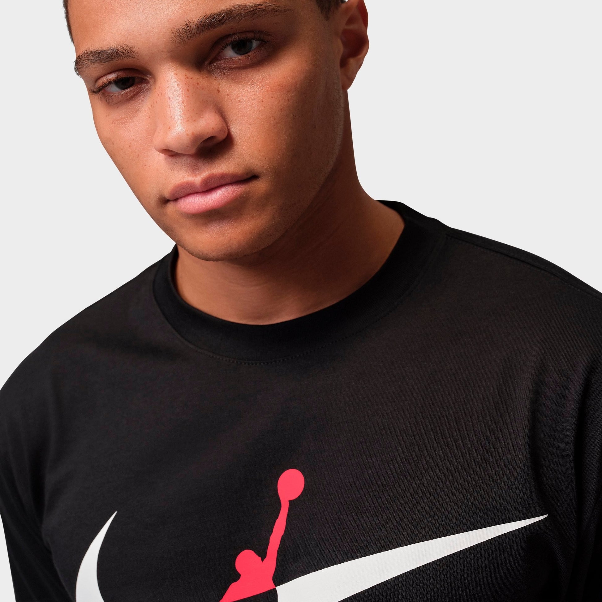Men's Jordan Brooklyn Swoosh Jumpman Graphic T-Shirt - Black/White
