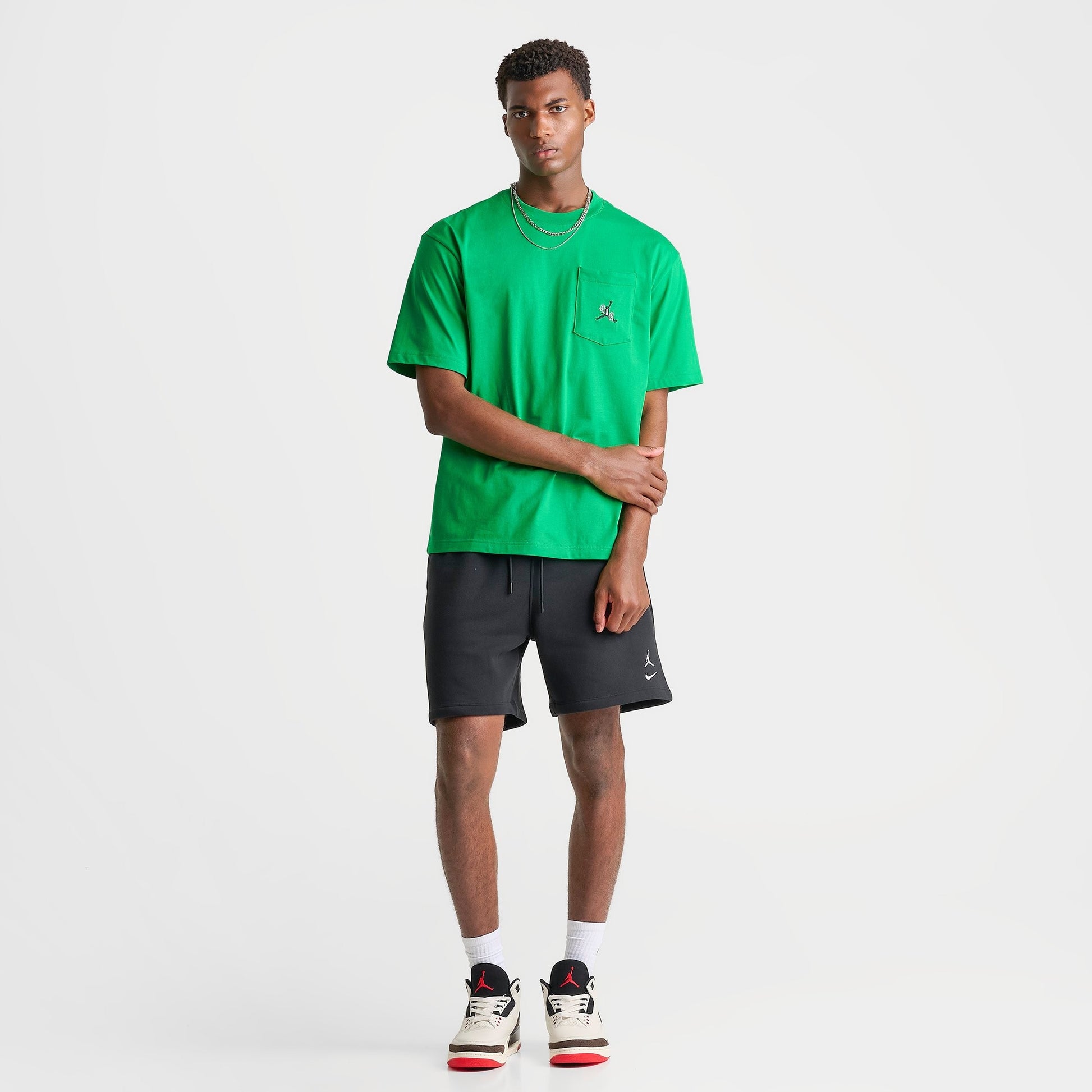 Men's Jordan Jumpman Air Pocket T-Shirt - Lucky Green/Black