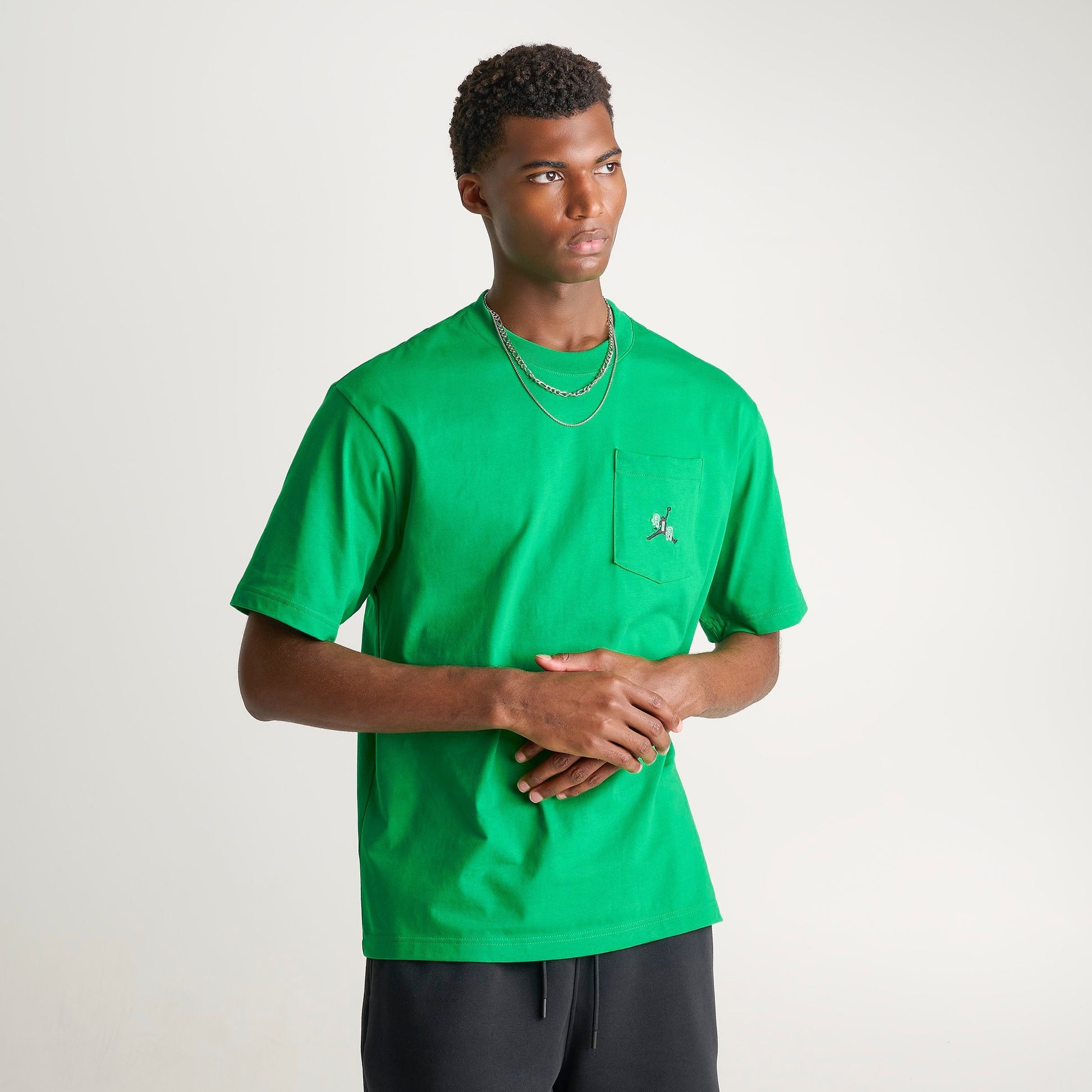 Men's Jordan Jumpman Air Pocket T-Shirt - Lucky Green/Black