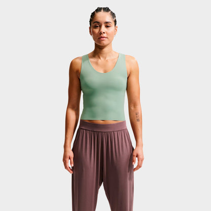 Women's Nike Zenvy Dri-FIT Tank Top - Steam/White