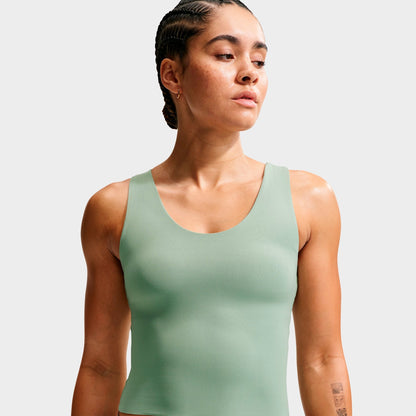 Women's Nike Zenvy Dri-FIT Tank Top - Steam/White