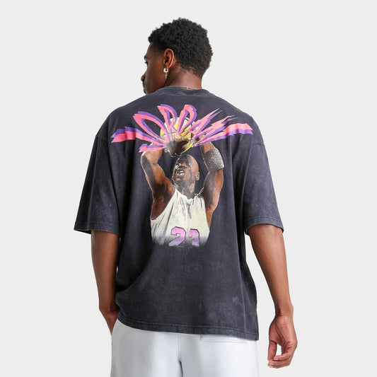Men's Jordan Flight Retro Illustration Graphic T-Shirt - Black/White