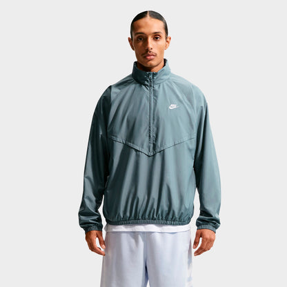 Men's Nike Windrunner Lightweight Half-Zip Jacket - Mineral Slate/White