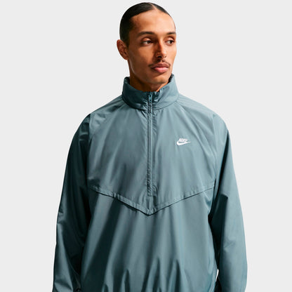 Men's Nike Windrunner Lightweight Half-Zip Jacket - Mineral Slate/White