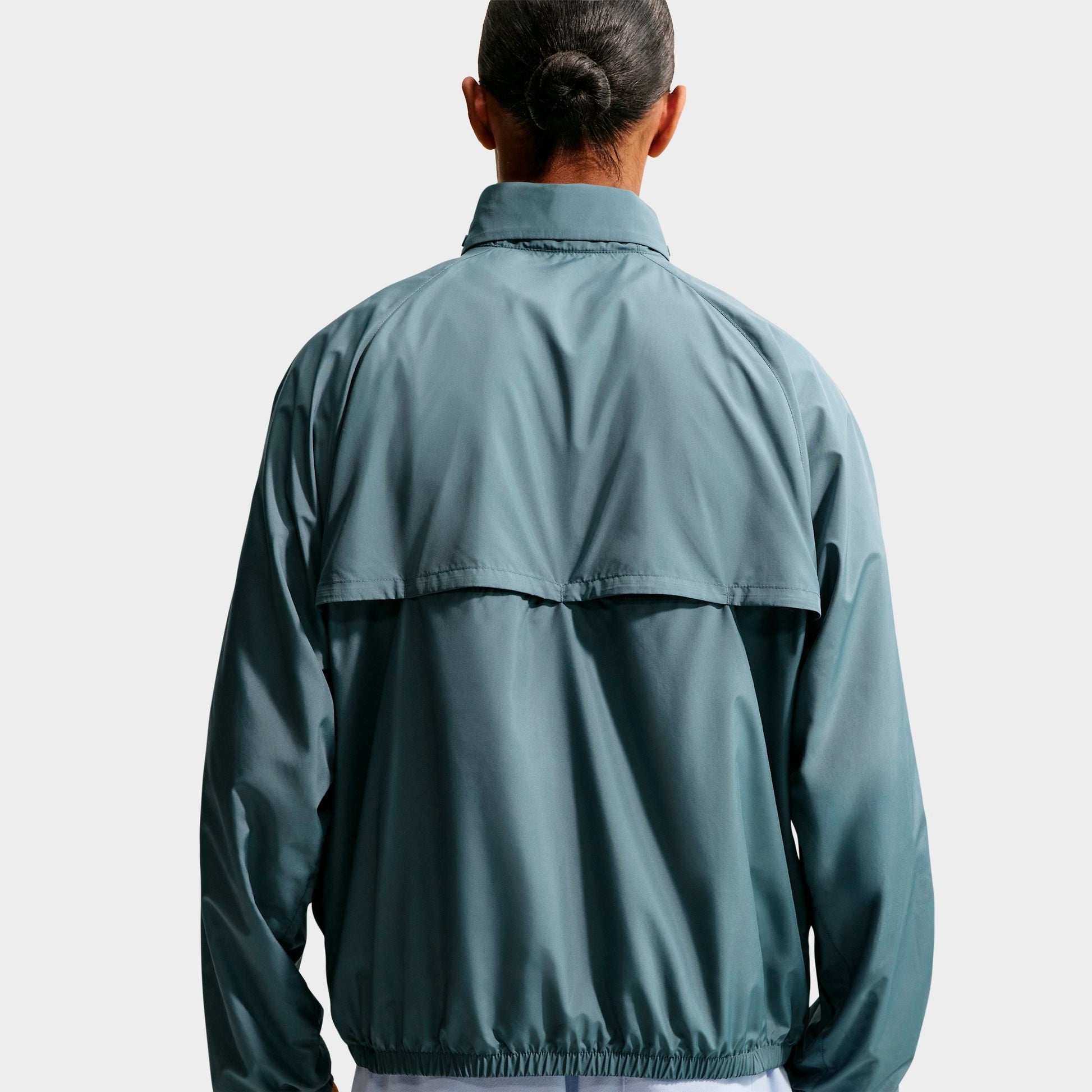Men's Nike Windrunner Lightweight Half-Zip Jacket - Mineral Slate/White