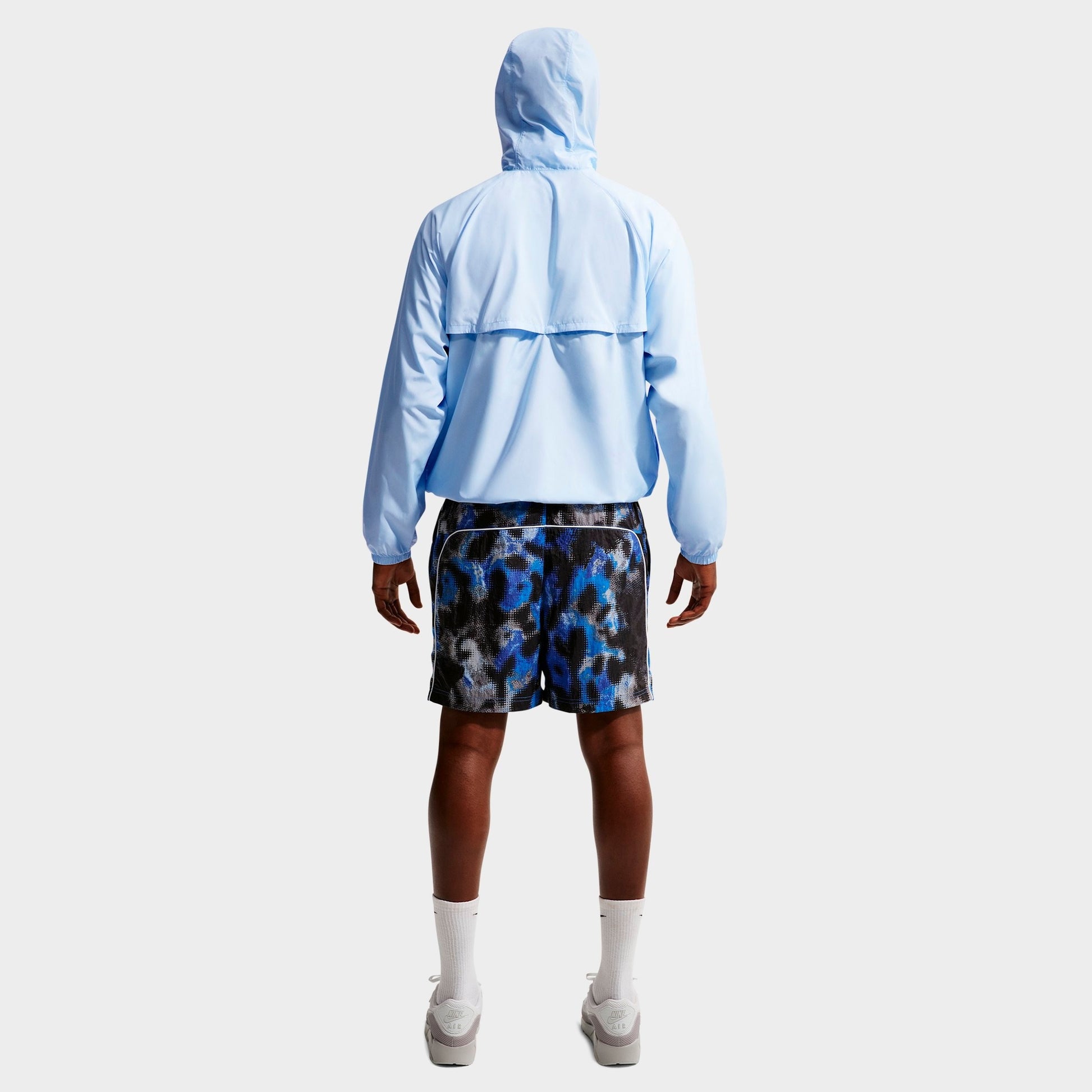 Men's Nike Windrunner Lightweight Half-Zip Jacket - Hydrogen Blue/White