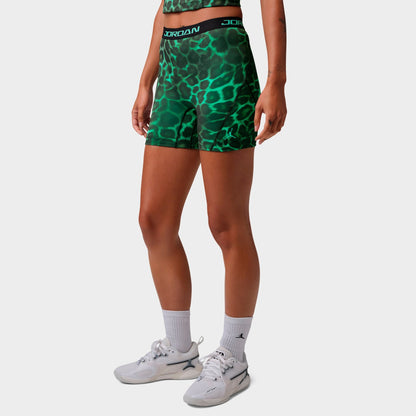 Women's Jordan Sport Dri-FIT High-Waisted 5" All-over Print Shorts - Green Glow/Green Glow