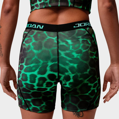 Women's Jordan Sport Dri-FIT High-Waisted 5" All-over Print Shorts - Green Glow/Green Glow