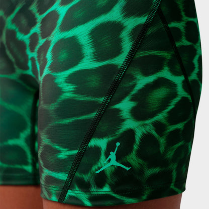 Women's Jordan Sport Dri-FIT High-Waisted 5" All-over Print Shorts - Green Glow/Green Glow
