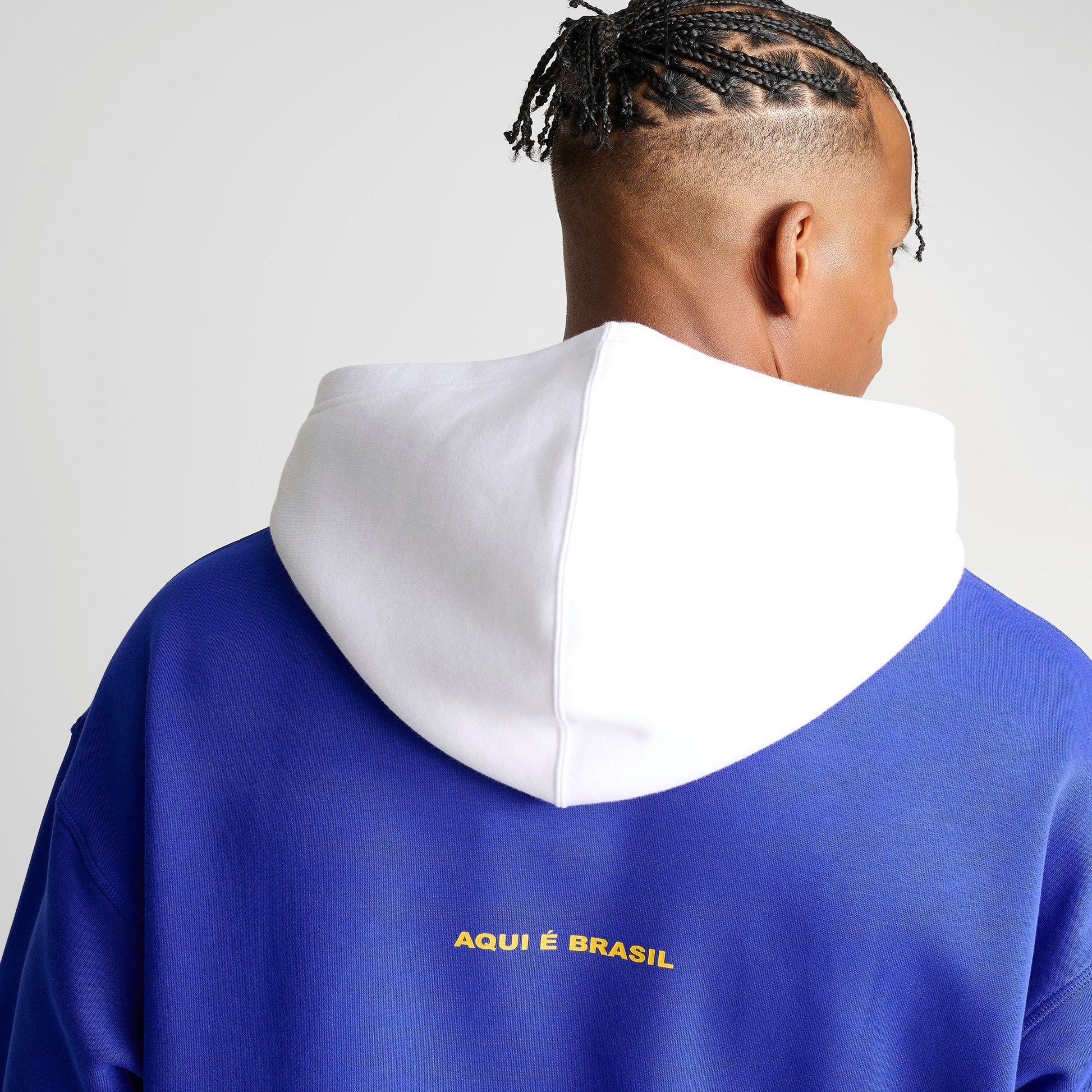 Men's Jordan Brazil Brooklyn Fleece Pullover Hoodie - Old Royal/White