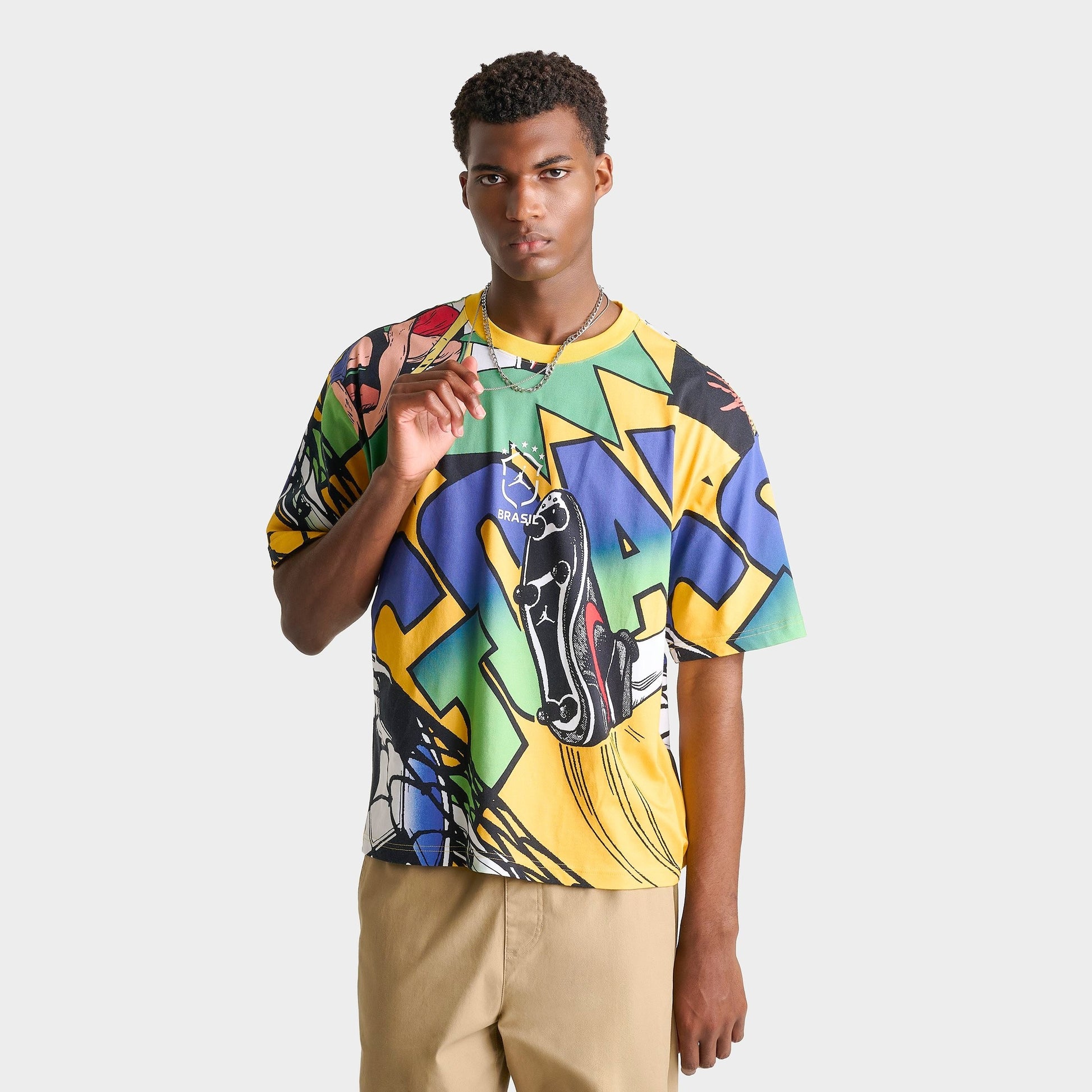 Men's Jordan Essentials Brazil Graphic Boxy T-Shirt - Varsity Maize
