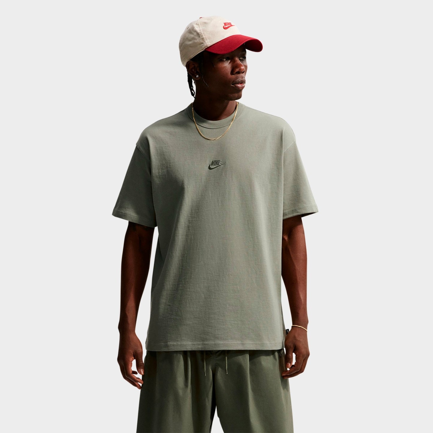Men's Nike Sportswear Premium Essentials Futura T-Shirt - Silver Sage