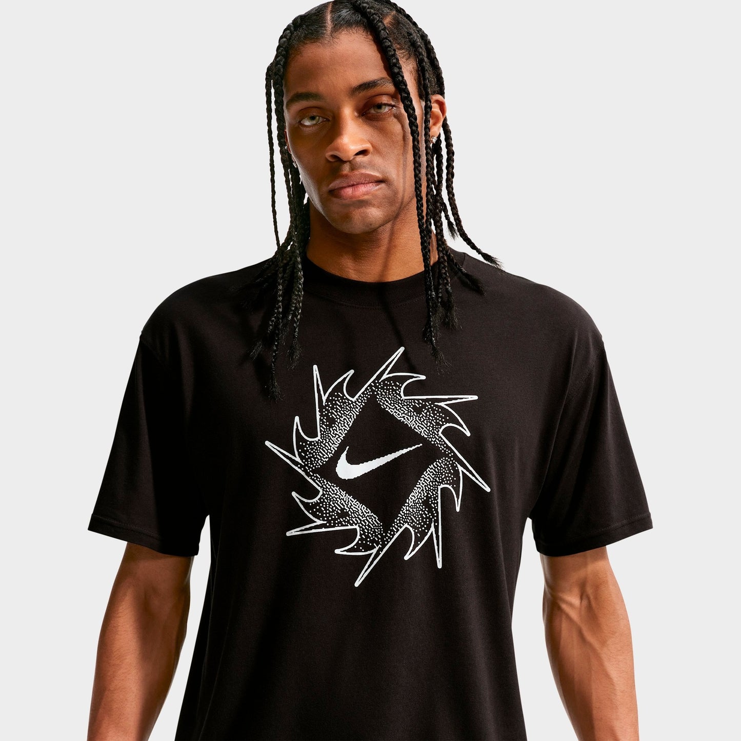 Men's Nike Sportswear Sunburst Swoosh T-Shirt - Black
