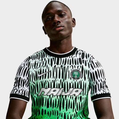 Men's Nike Nigeria x Slawn Academy Pro Soccer Top - Black/White