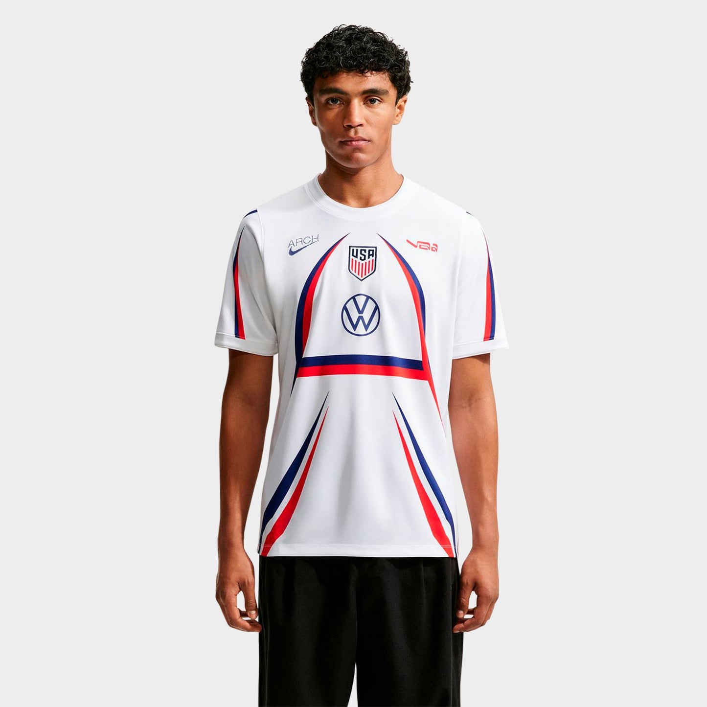 Men's Nike USA x VAA Academy Pro Dri-FIT Pre-Match Soccer Jersey - White/Deep Royal Blue/Deep Royal Blue