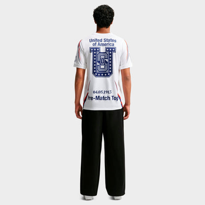 Men's Nike USA x VAA Academy Pro Dri-FIT Pre-Match Soccer Jersey - White/Deep Royal Blue/Deep Royal Blue
