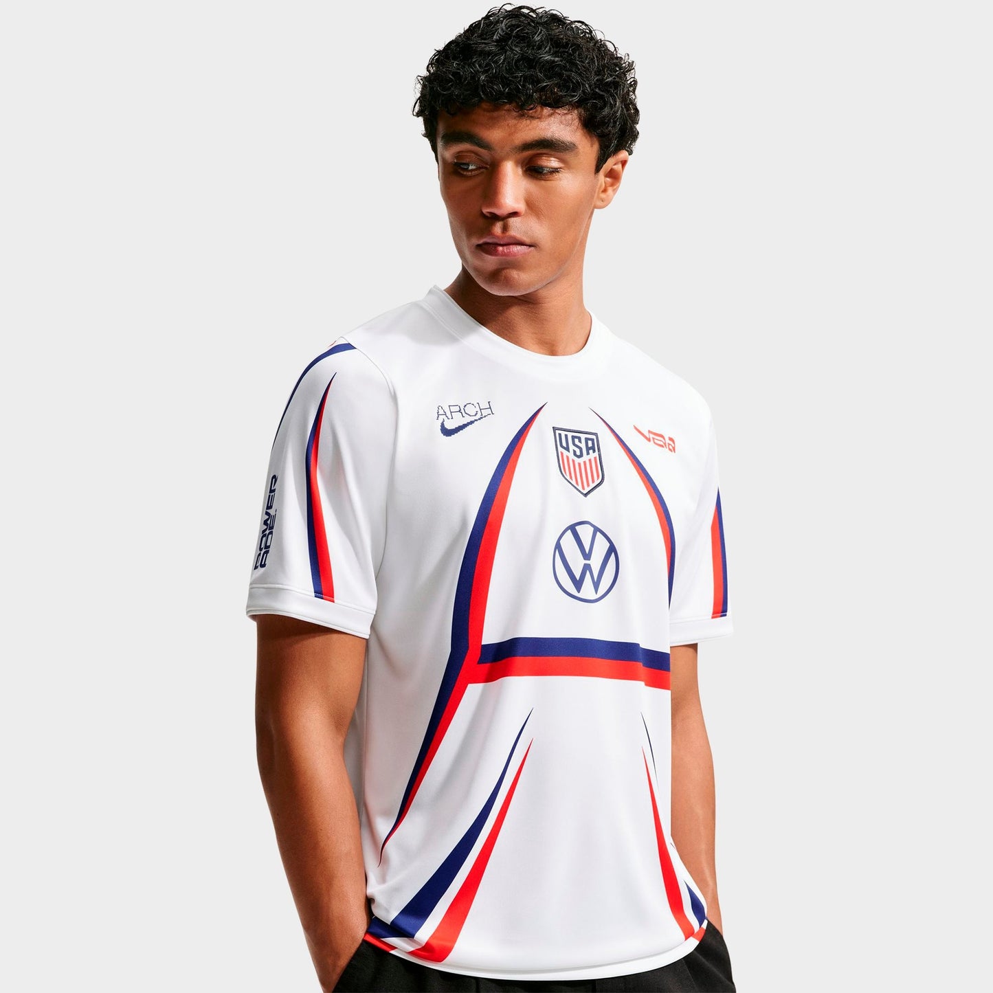 Men's Nike USA x VAA Academy Pro Dri-FIT Pre-Match Soccer Jersey - White/Deep Royal Blue/Deep Royal Blue