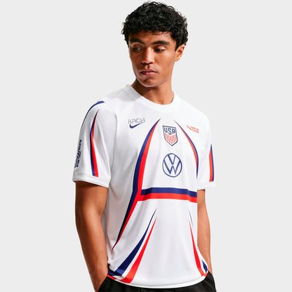 Men's Nike USA x VAA Academy Pro Dri-FIT Pre-Match Soccer Jersey - White/Deep Royal Blue/Deep Royal Blue