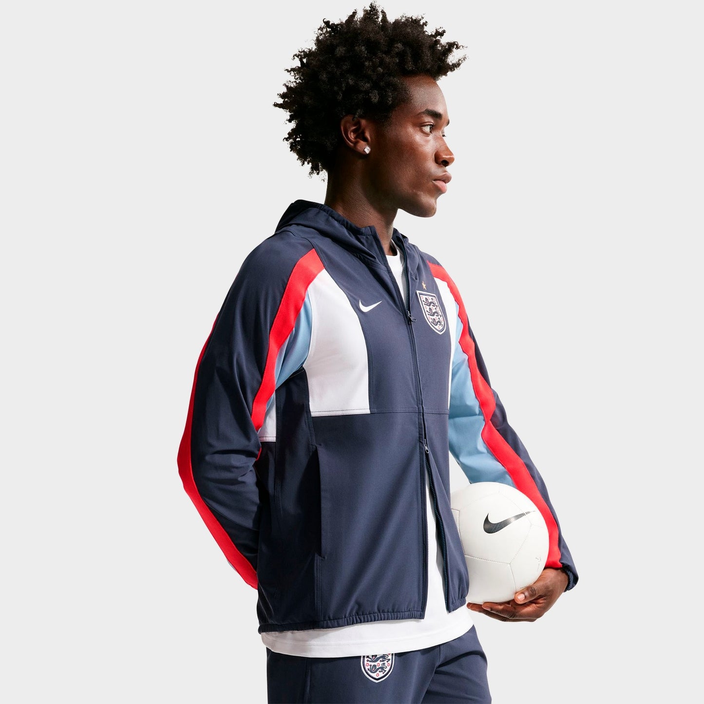 Men's Nike England Energy Dri-FIT Soccer Woven Jacket - Obsidian/Work Blue