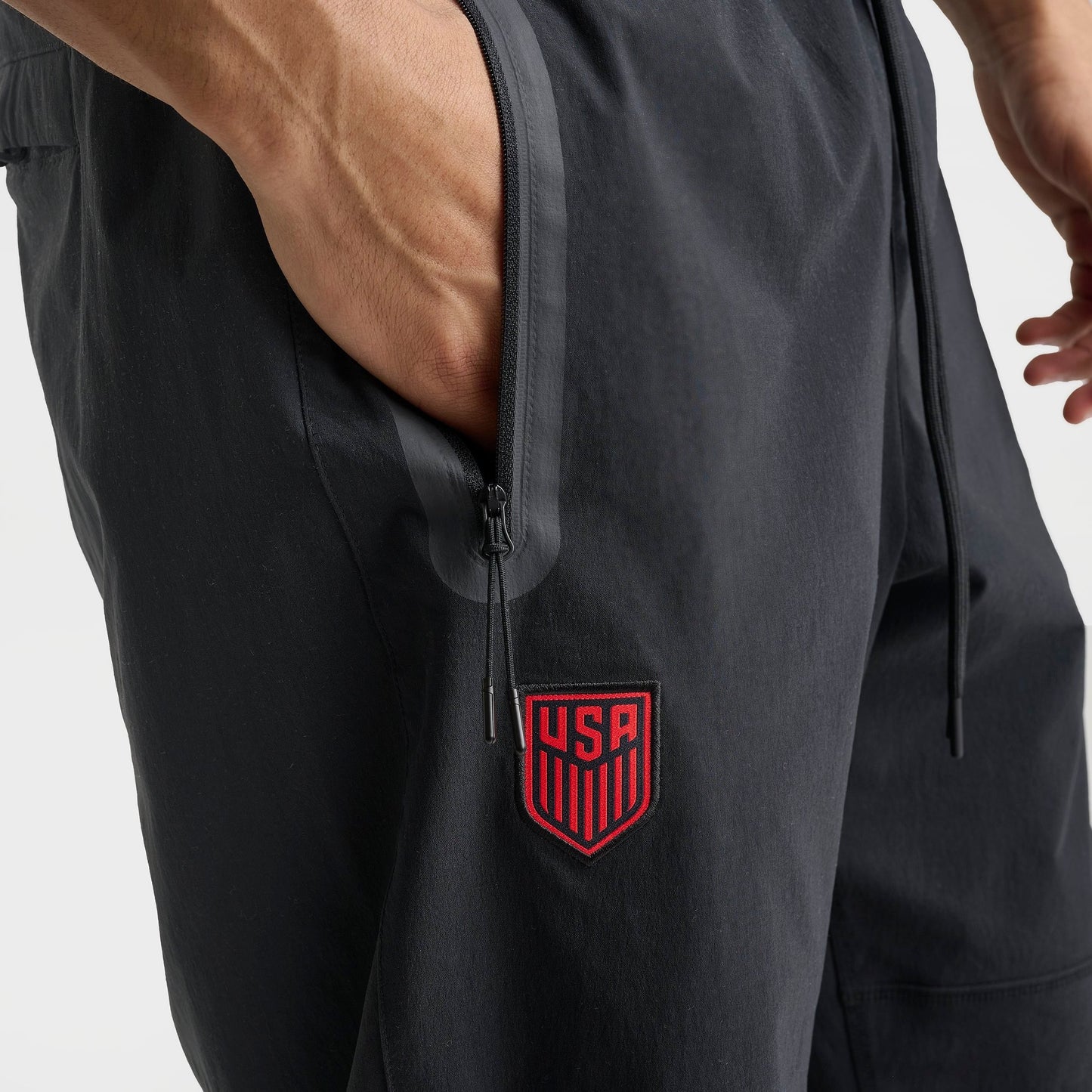 Men's Nike Tech USA Soccer Woven Pants - Black/Challenge Red