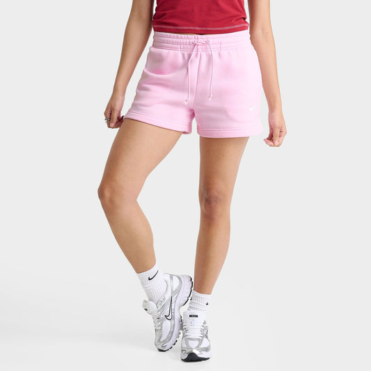Women's Nike Sportswear Phoenix Fleece Mid-Rise 4" Shorts - Pink Foam
