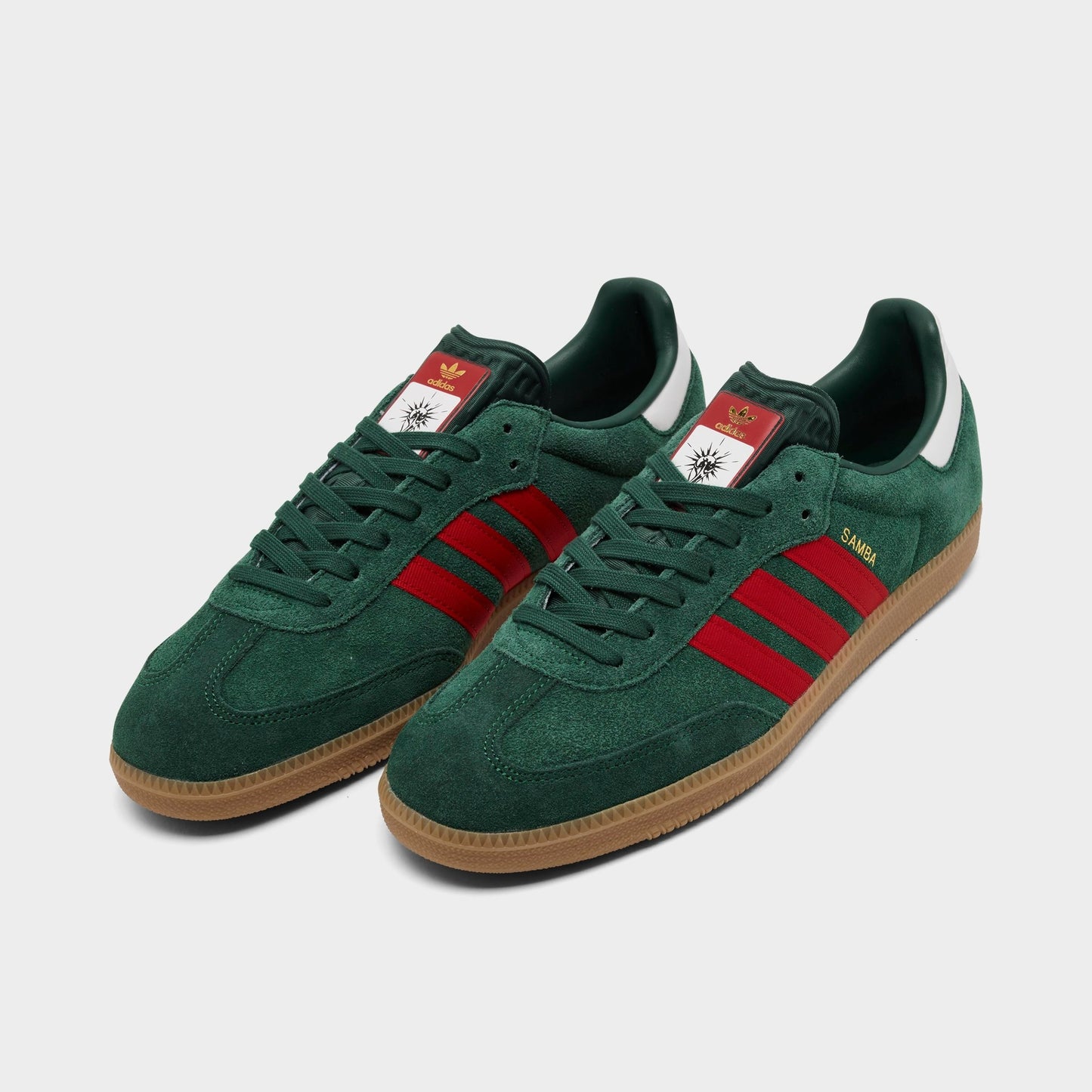 Men's adidas Originals Samba OG FIFA World Cup 2026 Portugal Casual Shoes - Team Dark Green/Better Scarlet/Gum