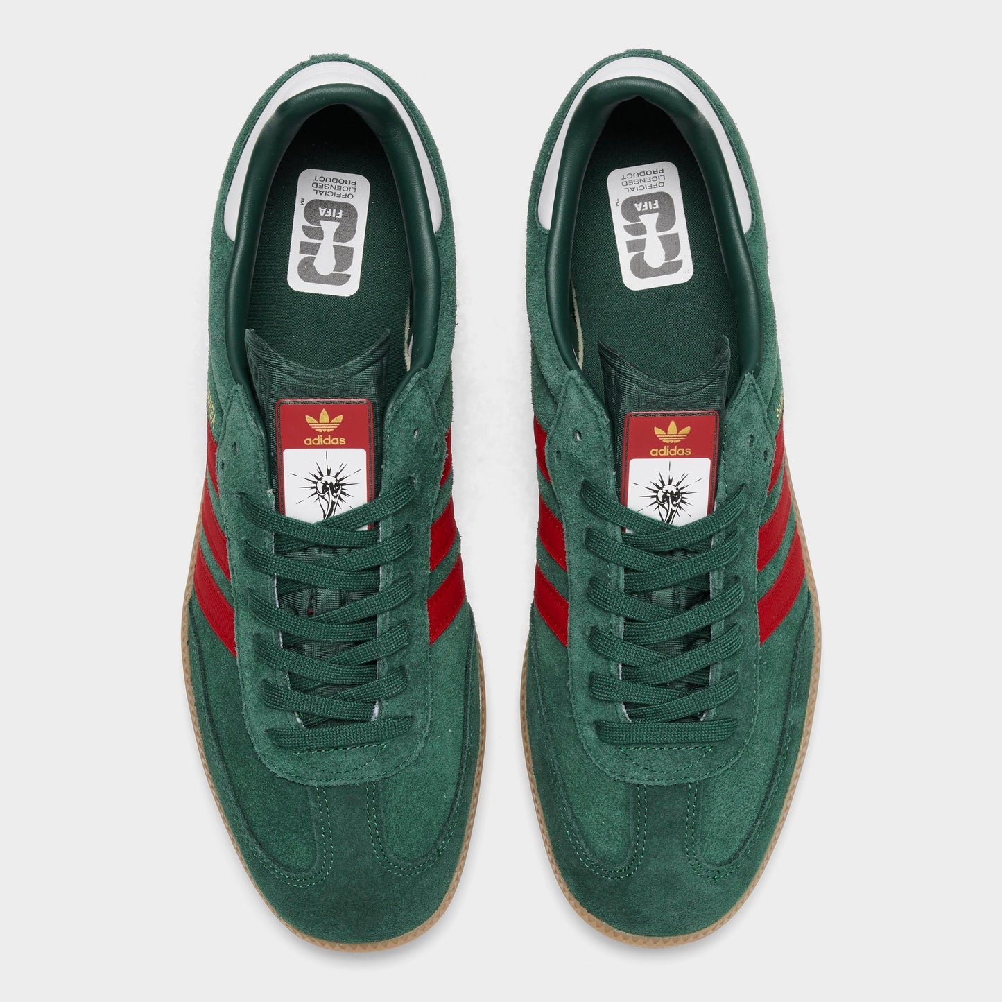 Men's adidas Originals Samba OG FIFA World Cup 2026 Portugal Casual Shoes - Team Dark Green/Better Scarlet/Gum