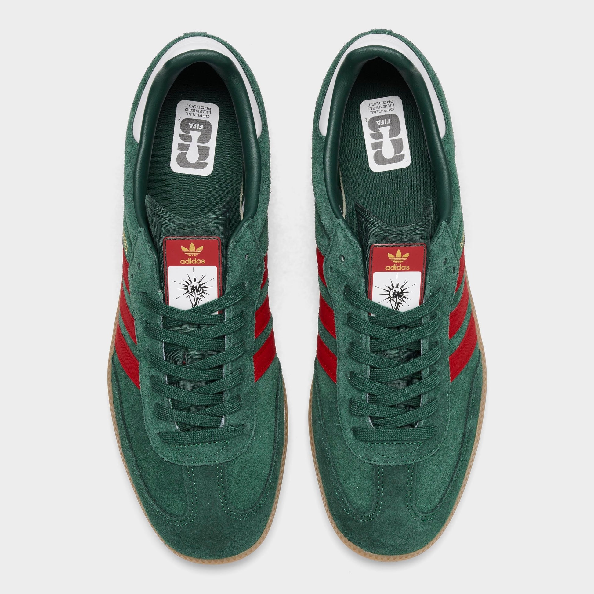 Men's adidas Originals Samba OG FIFA World Cup 2026 Portugal Casual Shoes - Team Dark Green/Better Scarlet/Gum