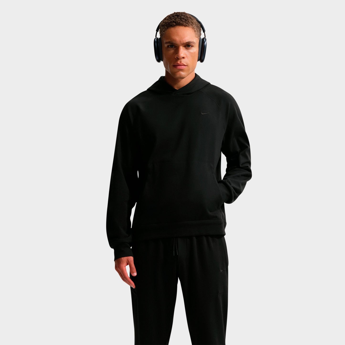 Men's Nike Primary NanoKnit Dri-FIT UV Protection Pullover Training Hoodie - Black/Black