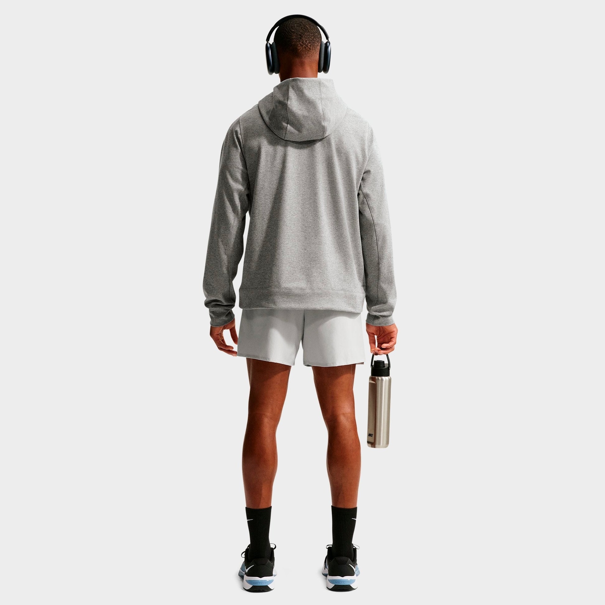 Men's Nike Primary NanoKnit Dri-FIT UV Protection Pullover Training Hoodie - Smoke Grey/Heather/Smoke Grey