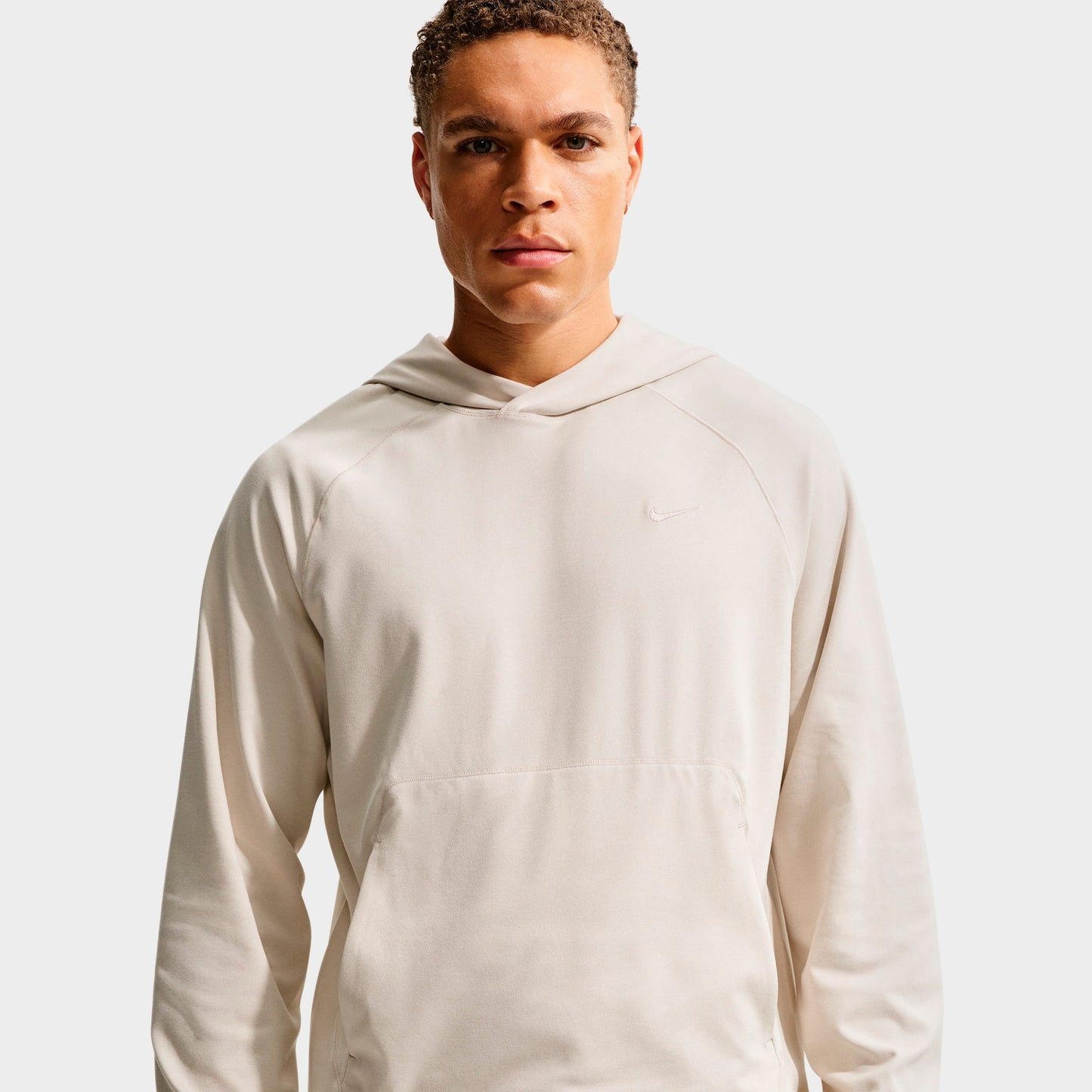 Men's Nike Primary NanoKnit Dri-FIT UV Protection Pullover Training Hoodie - Light Orewood Brown/Sail/Heather/Light Orewood Brown
