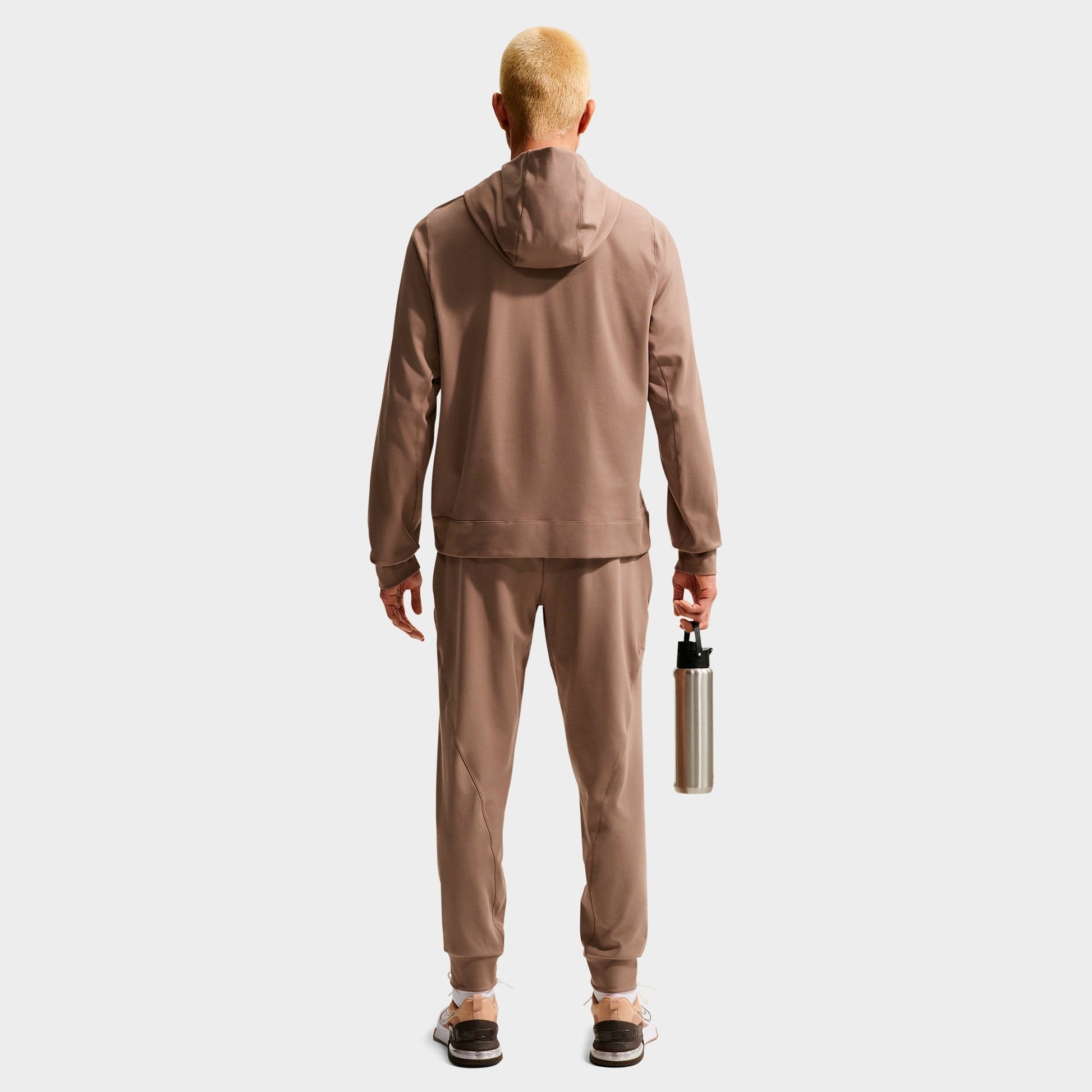 Men's Nike Primary NanoKnit Dri-FIT UV Protection Pullover Training Hoodie - Mink Brown/Mink Brown