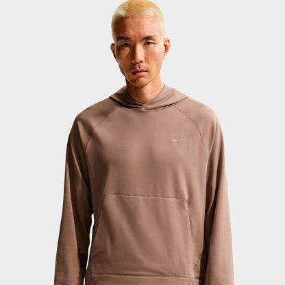 Men's Nike Primary NanoKnit Dri-FIT UV Protection Pullover Training Hoodie - Mink Brown/Mink Brown