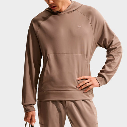 Men's Nike Primary NanoKnit Dri-FIT UV Protection Pullover Training Hoodie - Mink Brown/Mink Brown