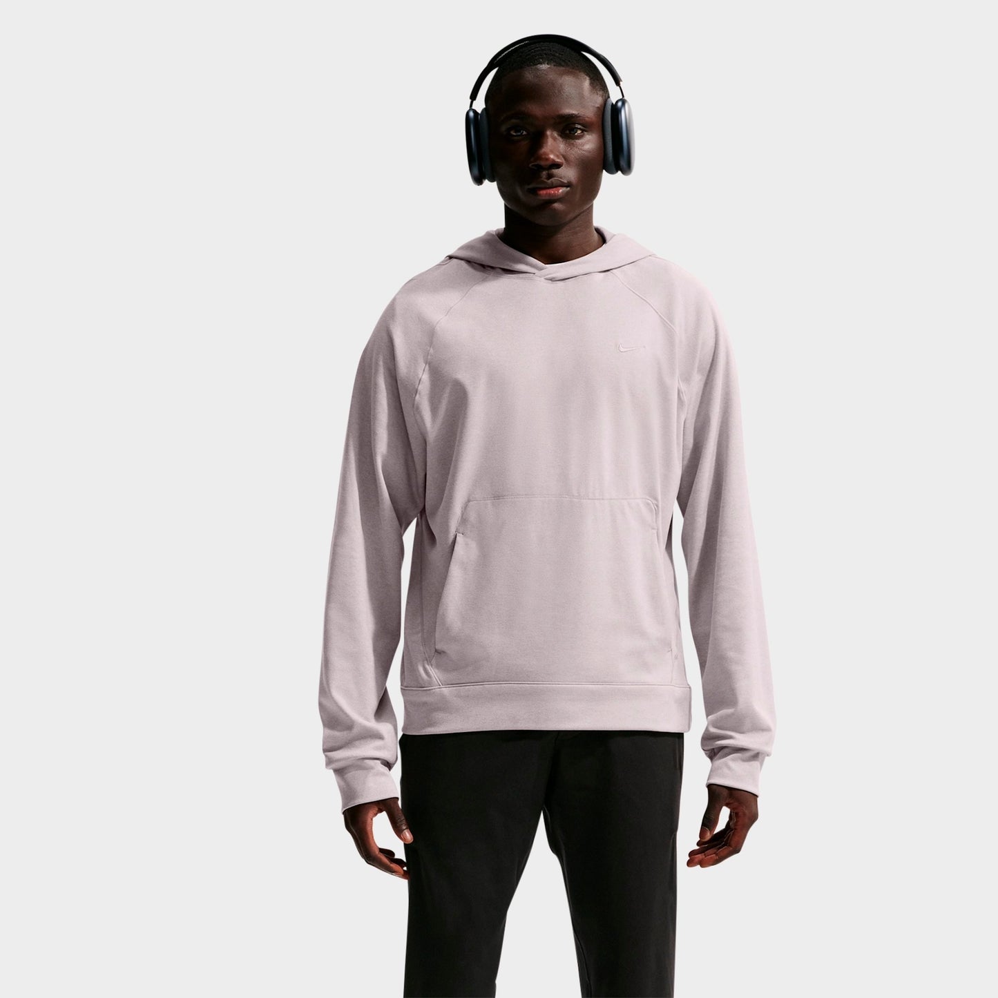 Men's Nike Primary NanoKnit Dri-FIT UV Protection Pullover Training Hoodie - Light Violet Ore/Platinum Violet/Heather/Light Violet Ore