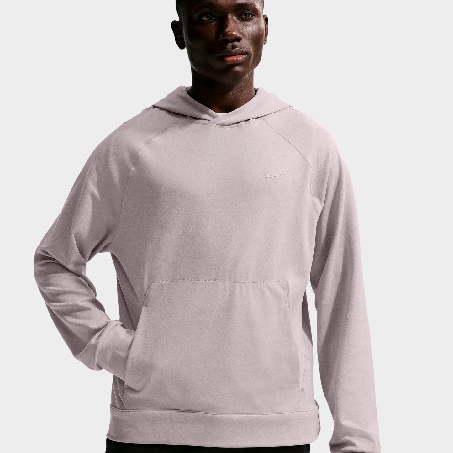 Men's Nike Primary NanoKnit Dri-FIT UV Protection Pullover Training Hoodie - Light Violet Ore/Platinum Violet/Heather/Light Violet Ore