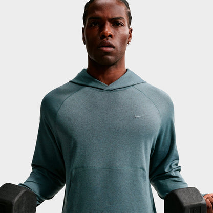 Men's Nike Primary NanoKnit Dri-FIT UV Protection Pullover Training Hoodie - Mineral Slate/Black Spruce/Heather/Mineral Slate