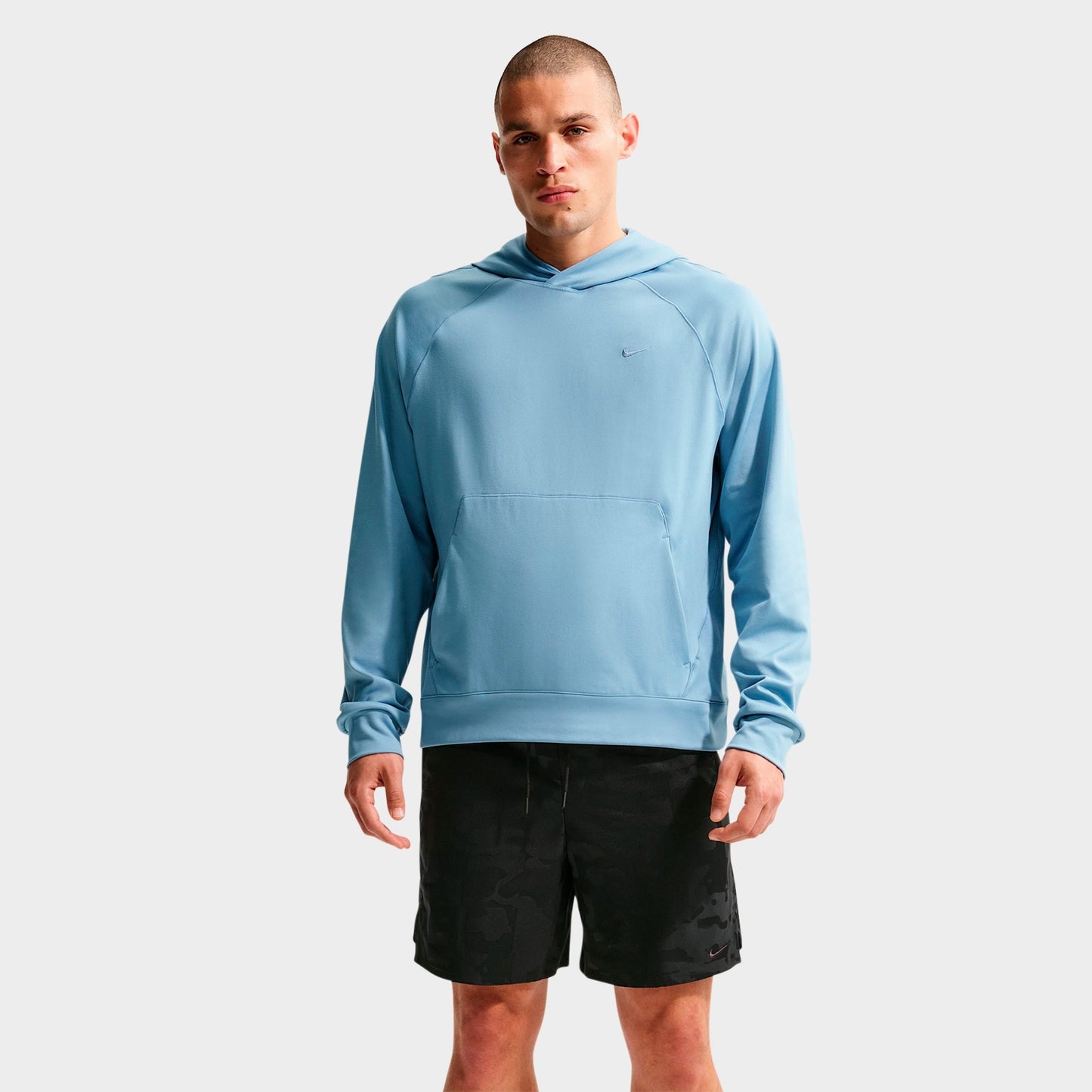 Men's Nike Primary NanoKnit Dri-FIT UV Protection Pullover Training Hoodie - Work Blue/Work Blue