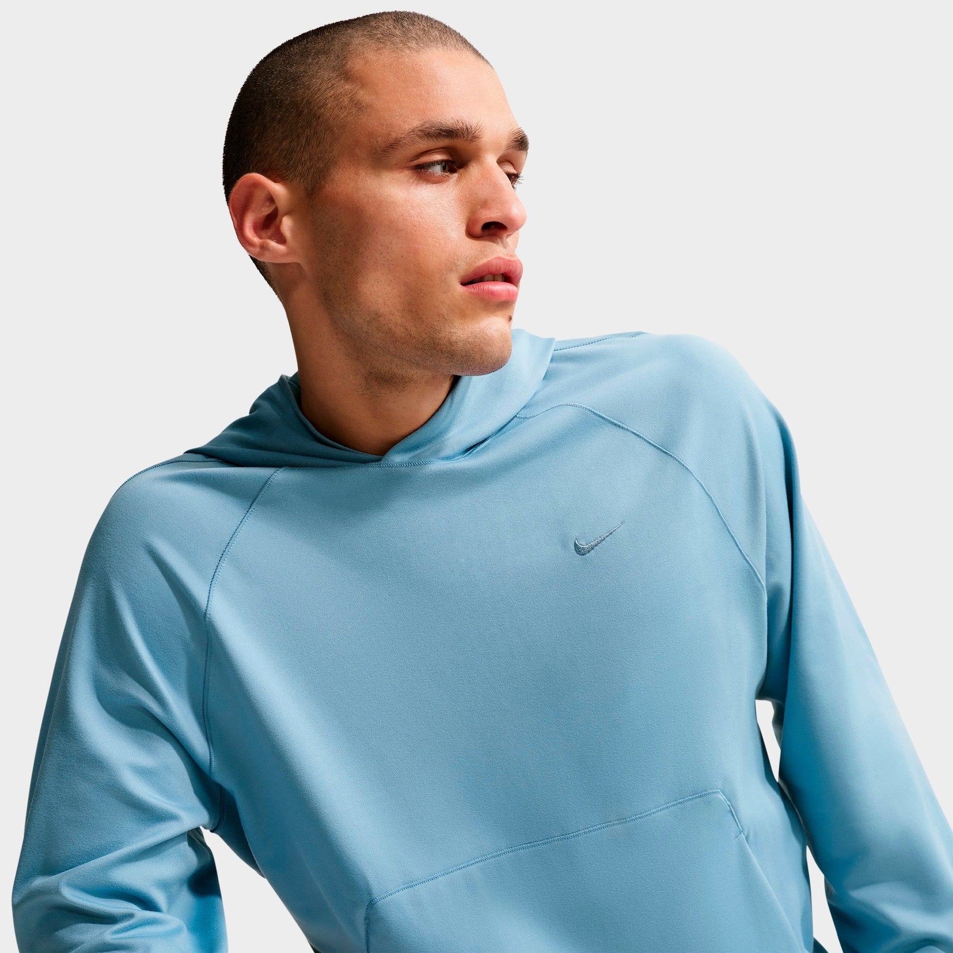 Men's Nike Primary NanoKnit Dri-FIT UV Protection Pullover Training Hoodie - Work Blue/Work Blue