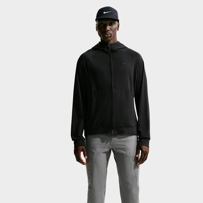Men's Nike Primary NanoKnit Dri-FIT UV Protection Full-Zip Training Hoodie - Black/Black