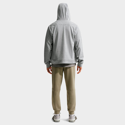 Men's Nike Primary NanoKnit Dri-FIT UV Protection Full-Zip Training Hoodie - Smoke Grey/Heather/Smoke Grey