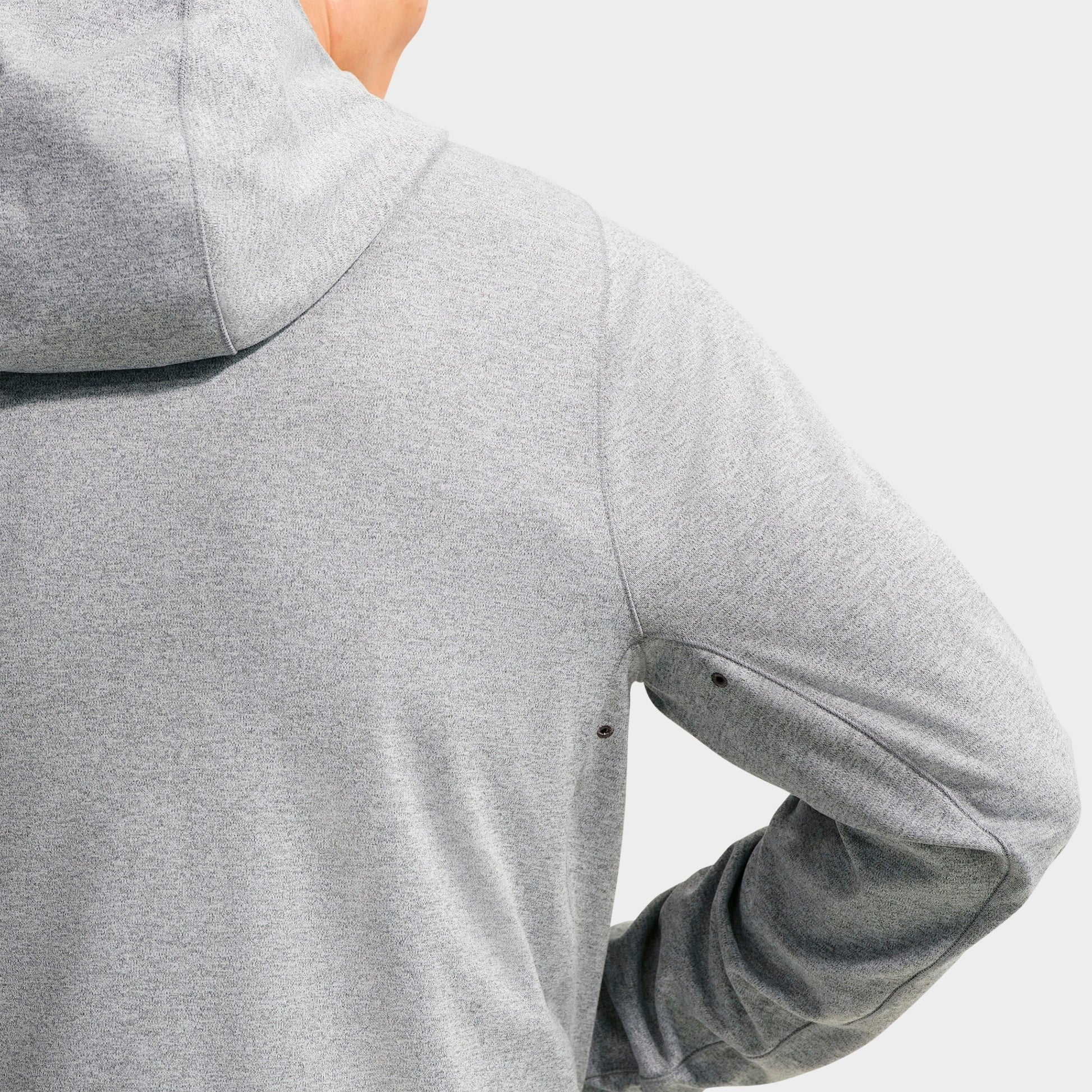 Men's Nike Primary NanoKnit Dri-FIT UV Protection Full-Zip Training Hoodie - Smoke Grey/Heather/Smoke Grey