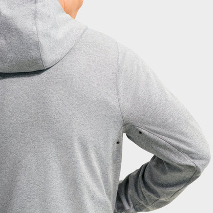Men's Nike Primary NanoKnit Dri-FIT UV Protection Full-Zip Training Hoodie - Smoke Grey/Heather/Smoke Grey